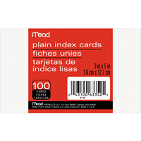Blank Index Card3x5 100/Pk