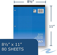 PLANNING PAD GRAPH RULED PAPER 8.5x11 80SHT