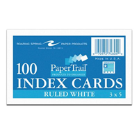 3X5 Ruled Index Cards Pk36
