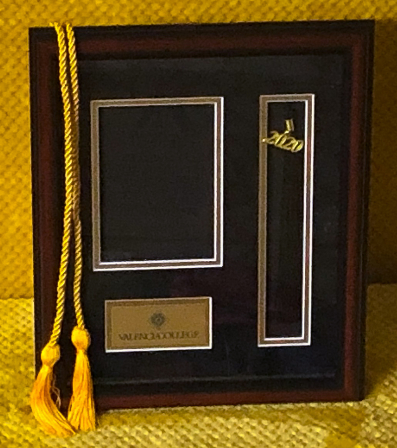 Valencia College Photo & Tassel Frame Mahogany Frame Black/Gold Mat