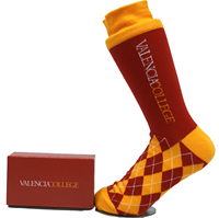 Argyle Design  Dress Sock With Valencia College Logo