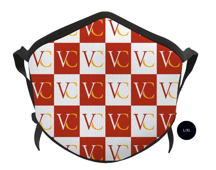 LV supreme face mask red