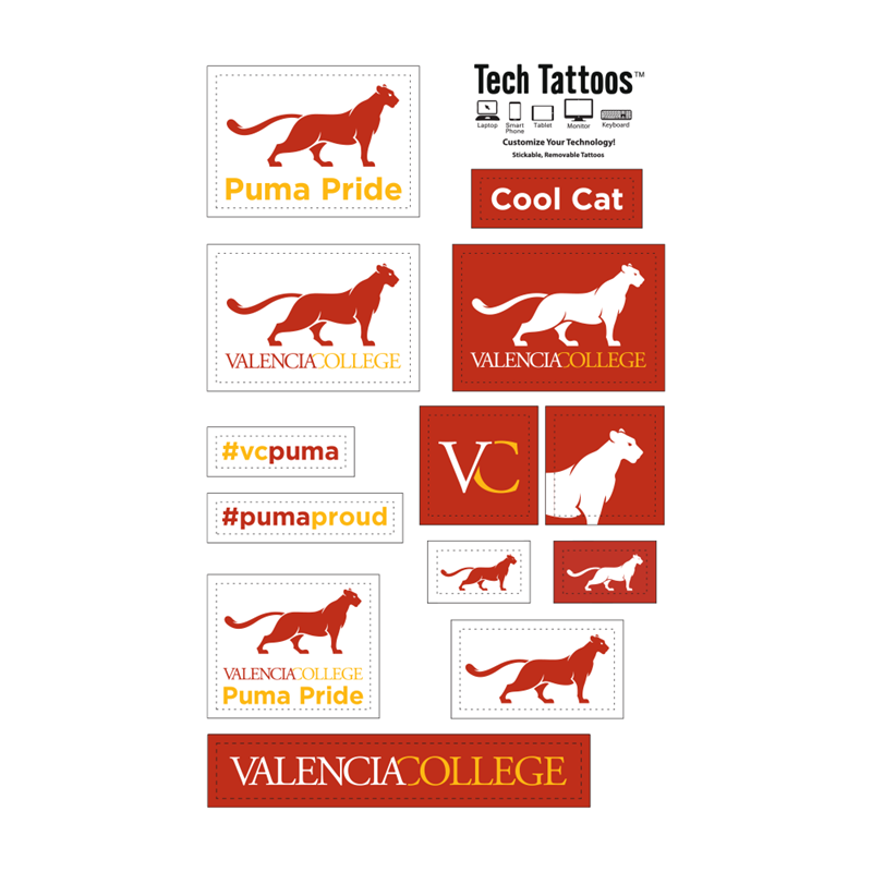 Valencia College Puma Tech Tattoo (SKU 10632383176)