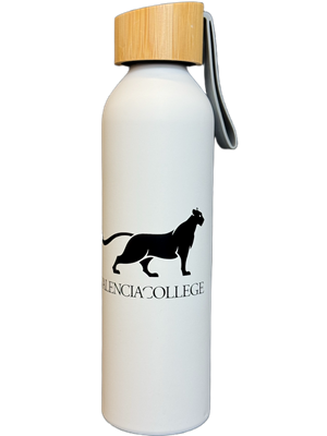 Valencia College Pumas Insulated Bottle 22Oz Bamboo Cover
