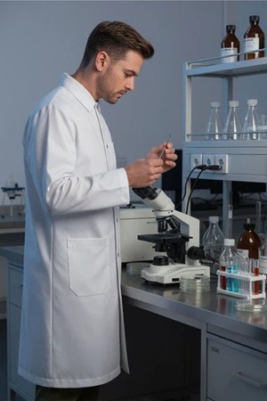 Snap Button Unisex Lab Coat