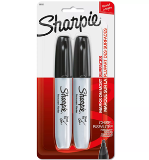 Sharpie® 2PK Permanent Markers Chisel Tip Black