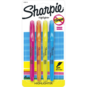 Sharpie Pocket Highlighter 4Pk BP