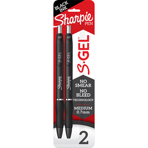 Sharpie S-Gel Pen .7mm 2Pk BP