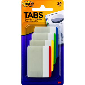 Durable Tabs 1.5x2in 4Pk