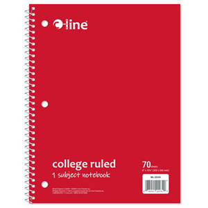 C-Line 1 Subject Spiral Notebook (1067692989) C-Line 1 Subject Spiral Notebook