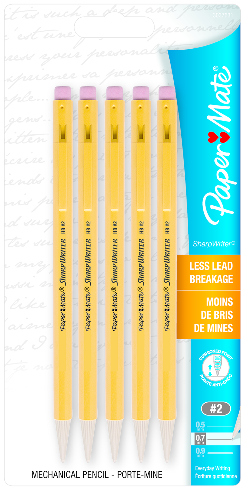 0.7mm 5 ea. Paper Mate Sharpwriter Mechanical Pencils 